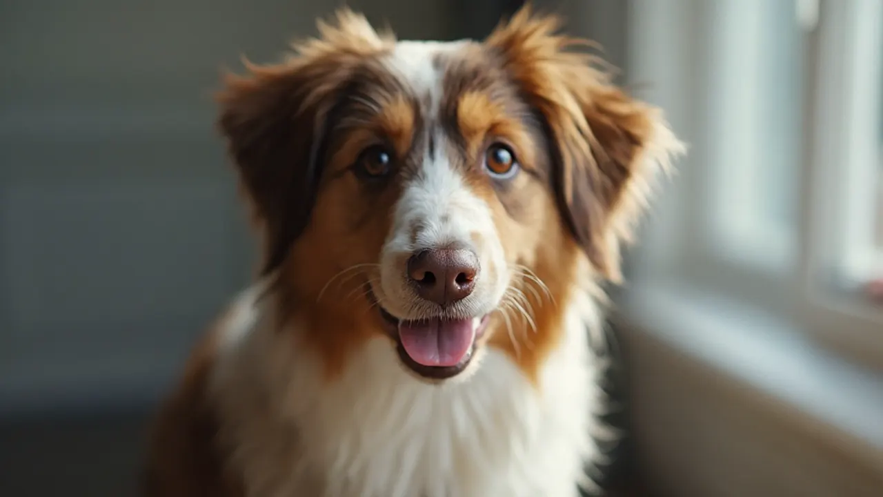 Australian Shepherd after grooming