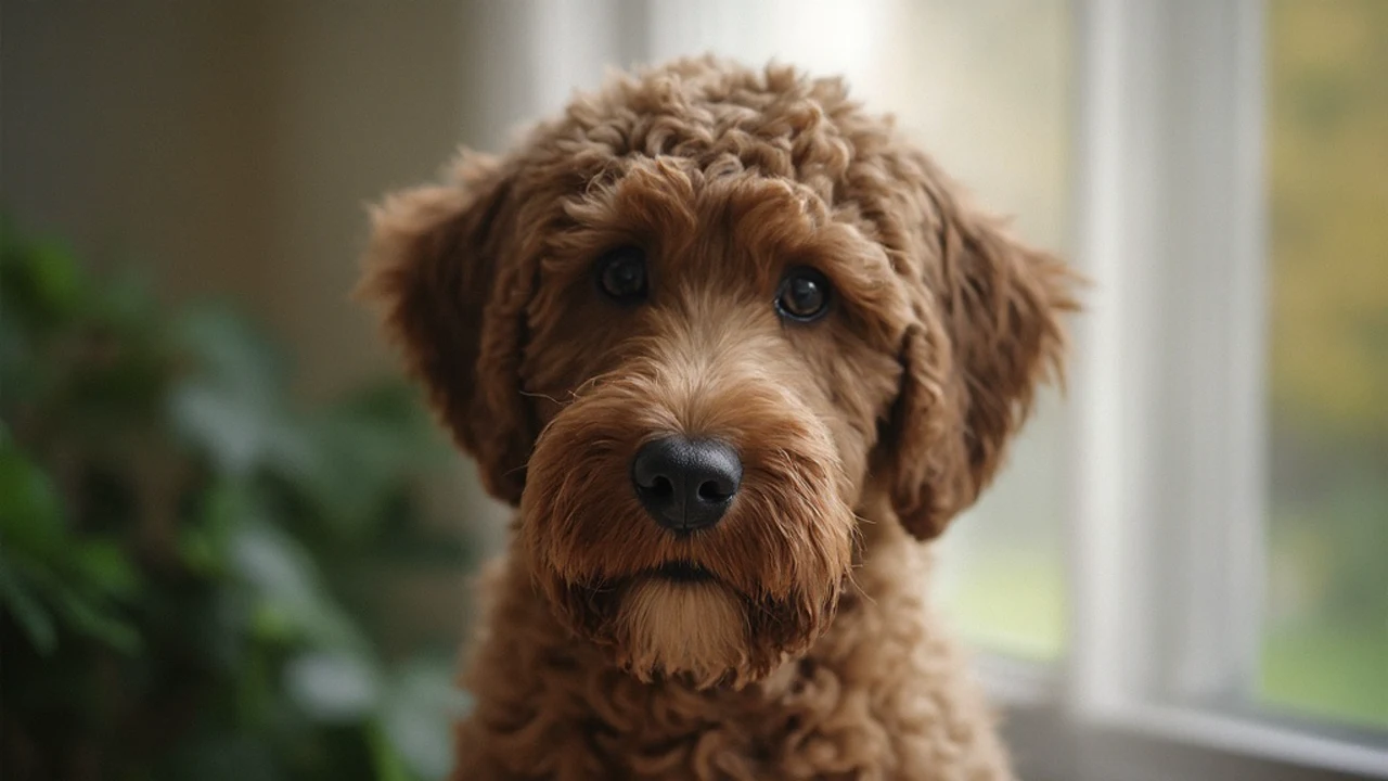 Bernedoodle after de-matting grooming