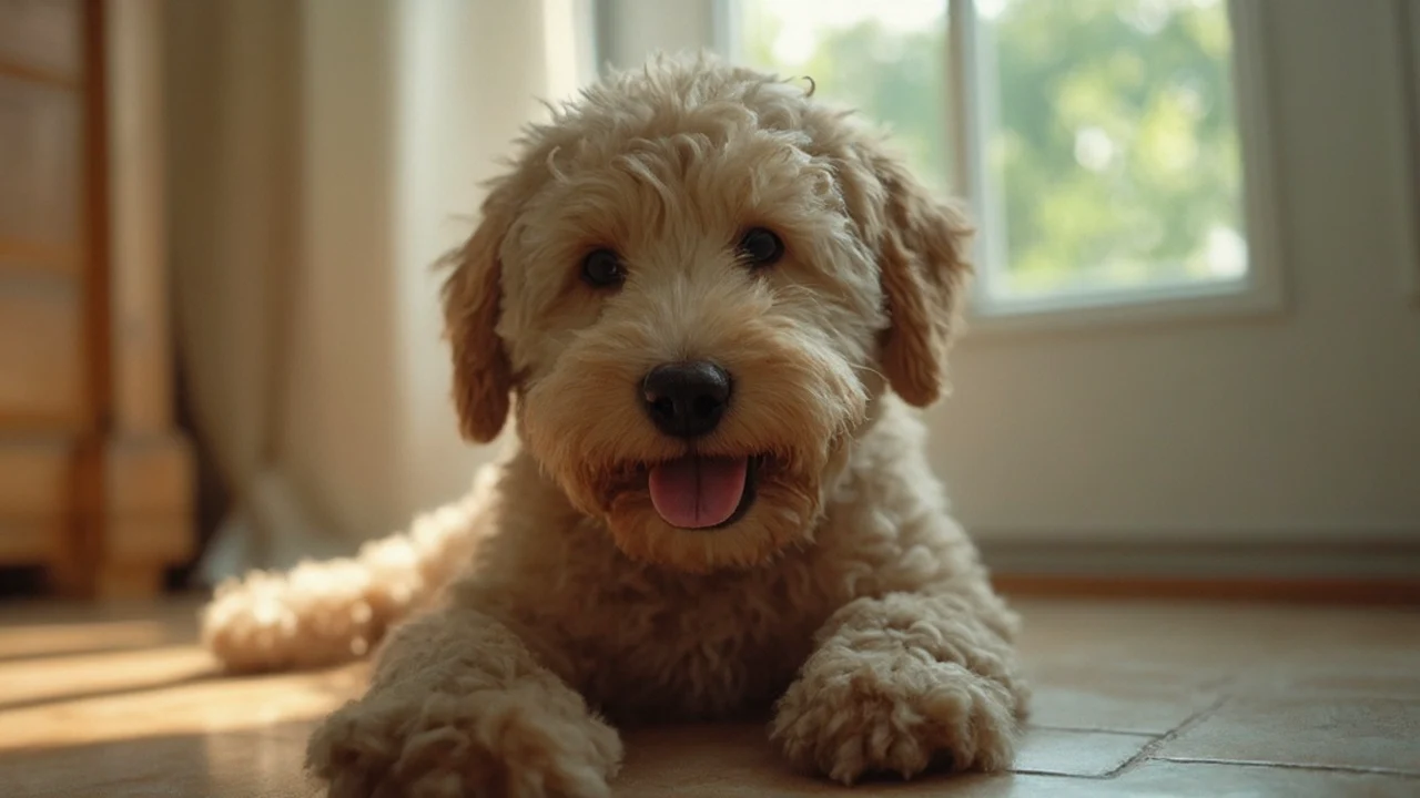 Bernedoodle after grooming