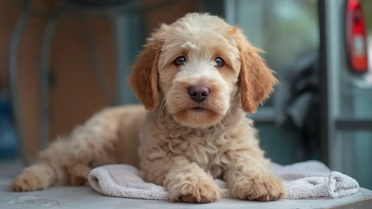 Bernedoodle before grooming