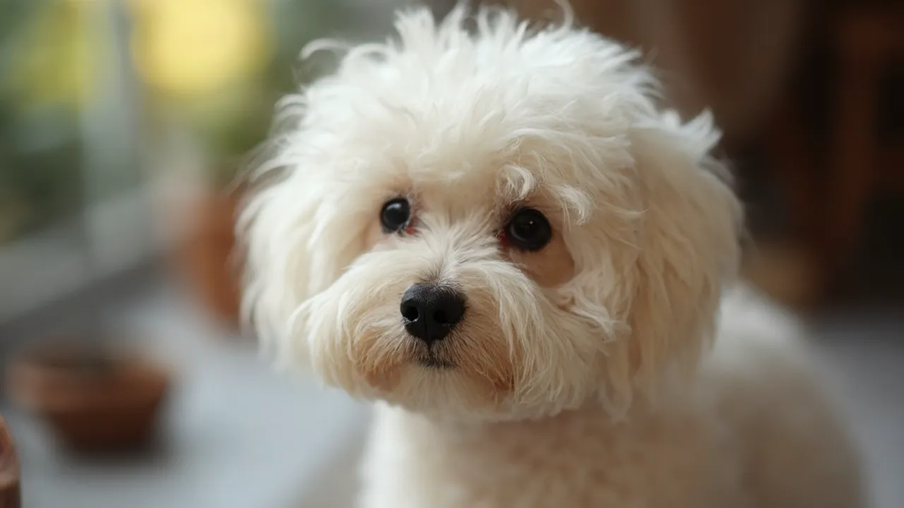 Bichon Frise after de-matting grooming