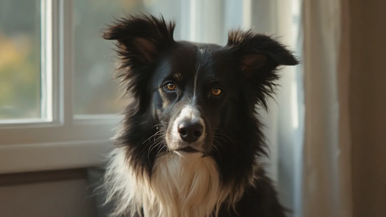 Border Collie after de-matting grooming