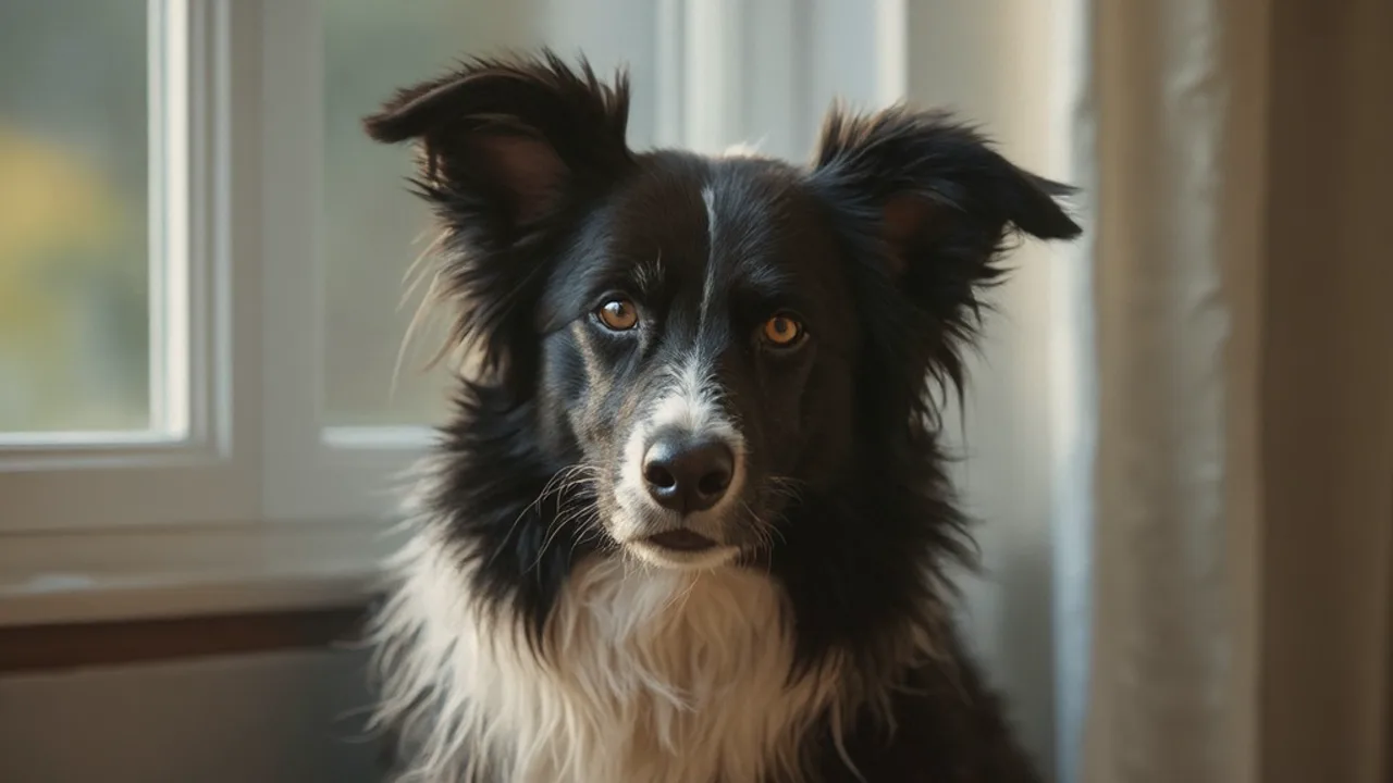 Border Collie before grooming
