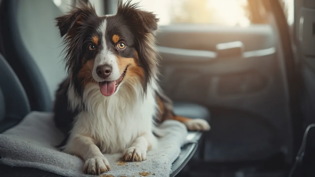 Border Collie before grooming