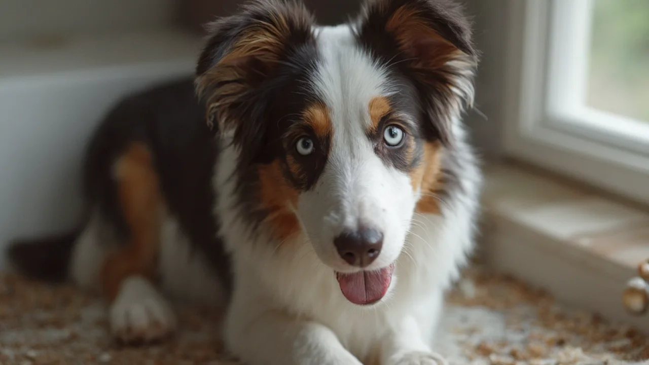 Border Collie after maintenance trim grooming