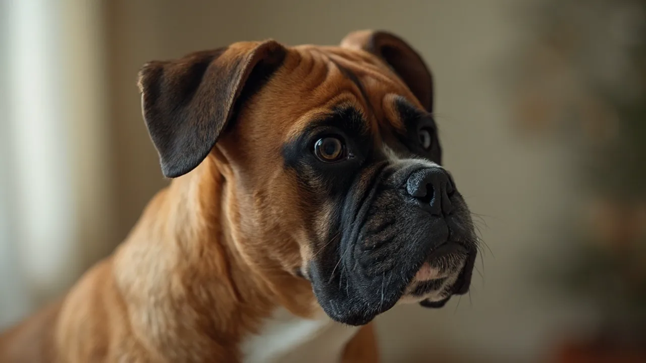 Boxer after de-matting grooming