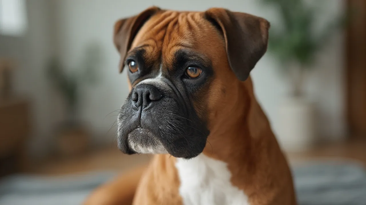 Boxer after maintenance trim grooming
