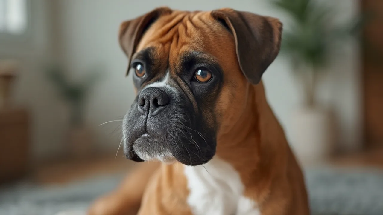 Boxer before grooming
