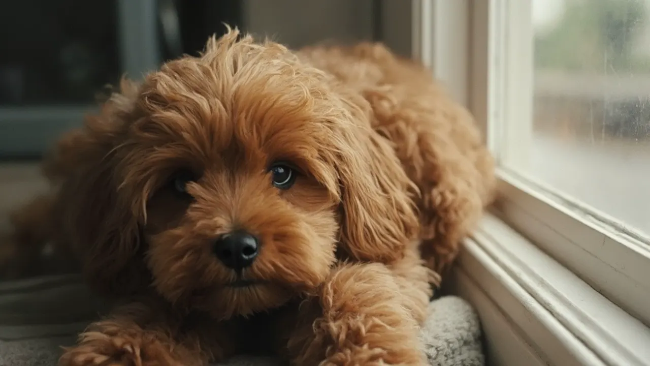 Cavapoo before grooming