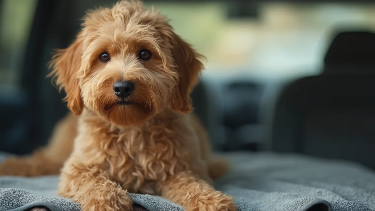 Cockapoo after de-matting grooming