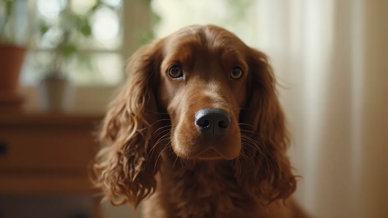 Cocker Spaniel after de-matting grooming