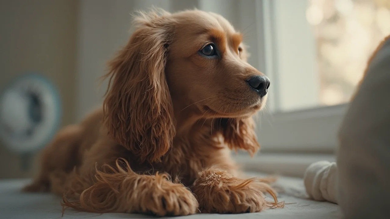 Cocker Spaniel before grooming