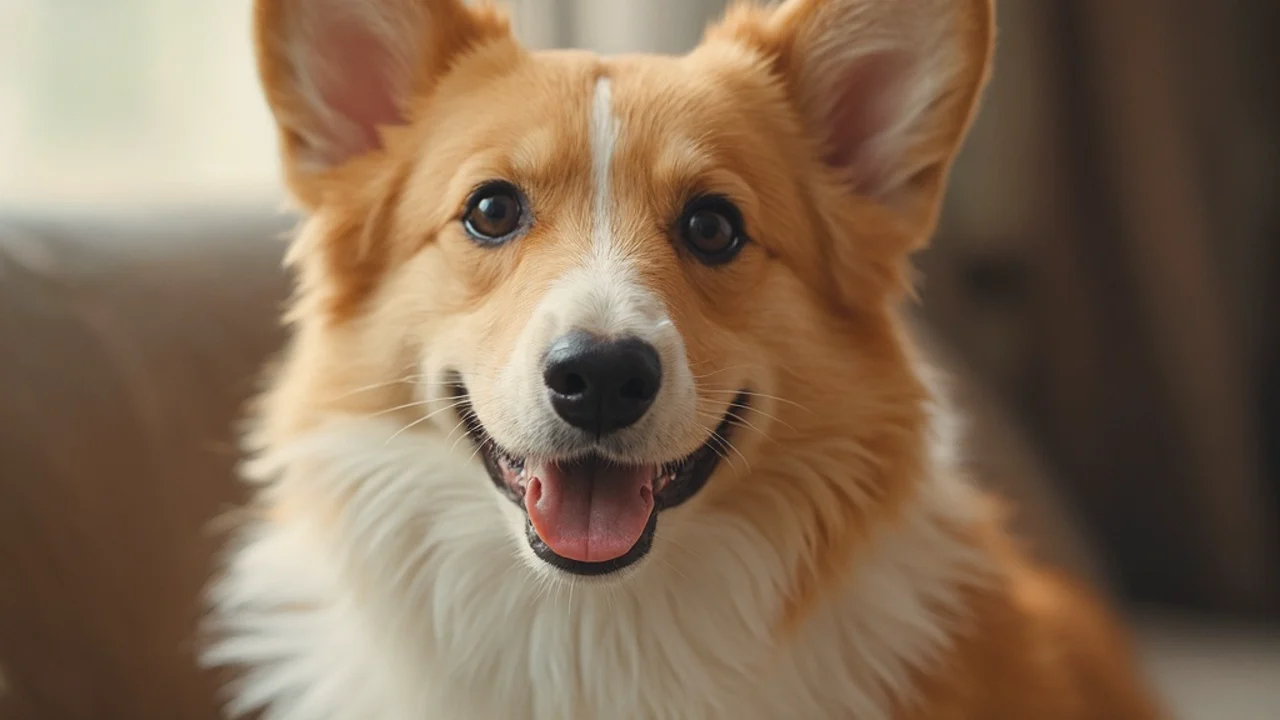 Pembroke Welsh Corgi after de-matting grooming