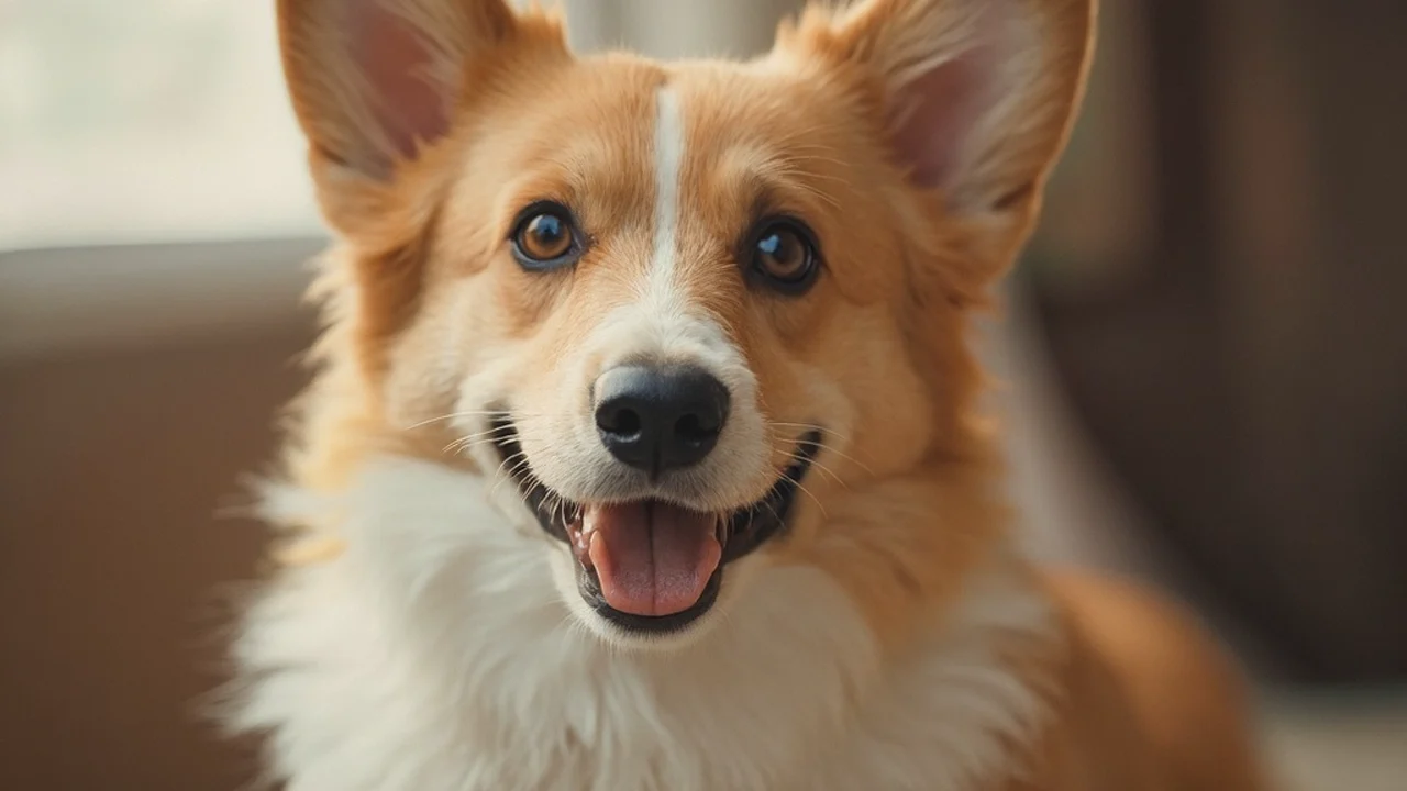 Pembroke Welsh Corgi before grooming