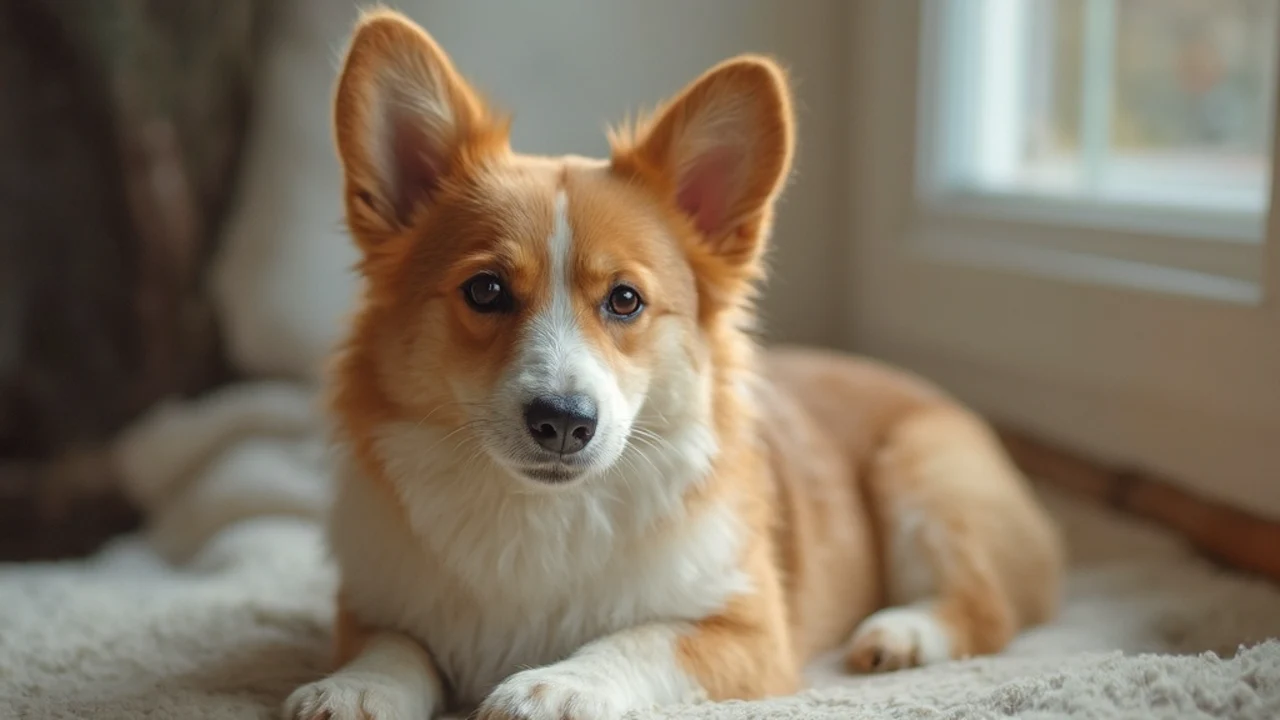 Pembroke Welsh Corgi after maintenance trim grooming
