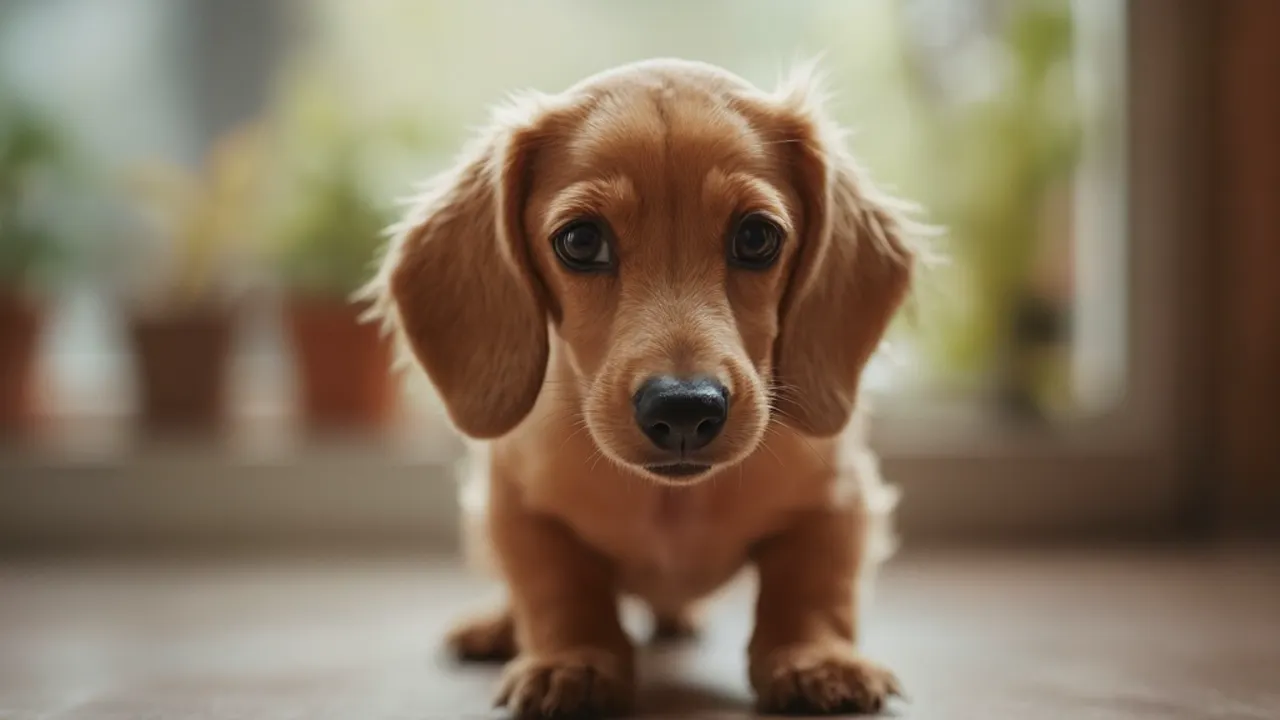 Dachshund after grooming