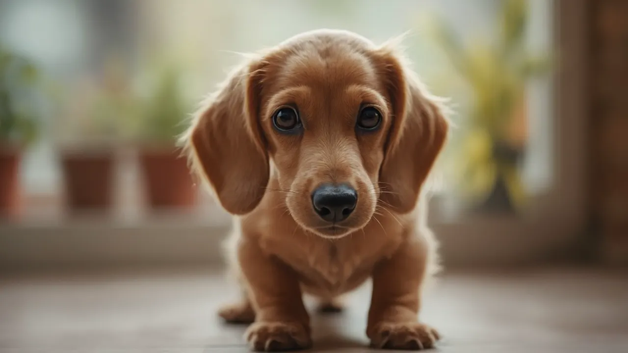 Dachshund before grooming
