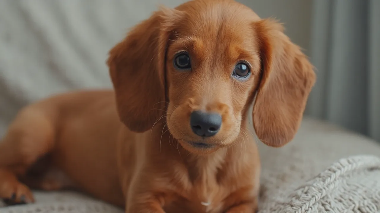 Dachshund after maintenance trim grooming