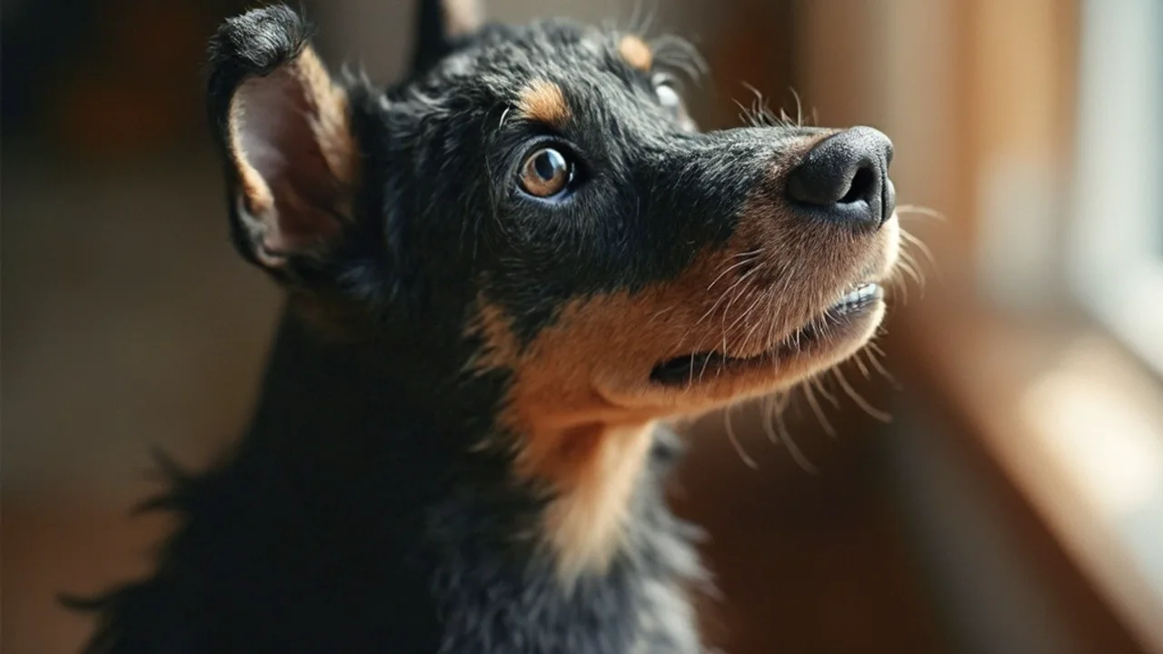 Doberman Pinscher before grooming