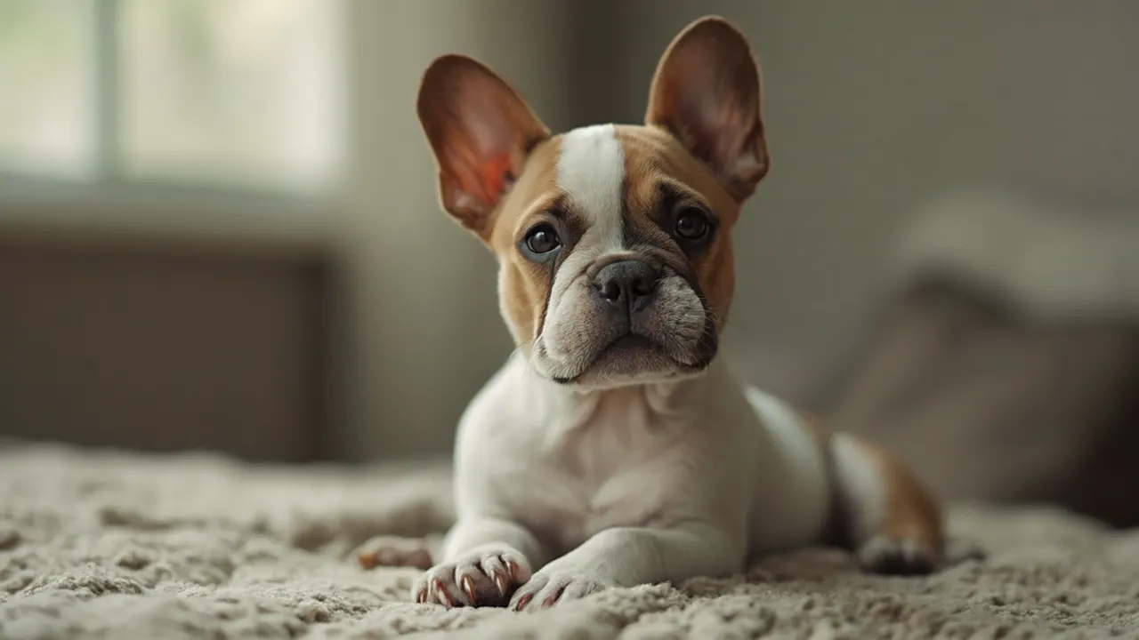 French Bulldog after maintenance trim grooming