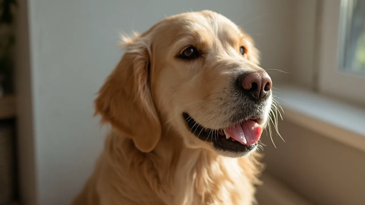 Golden Retriever before grooming