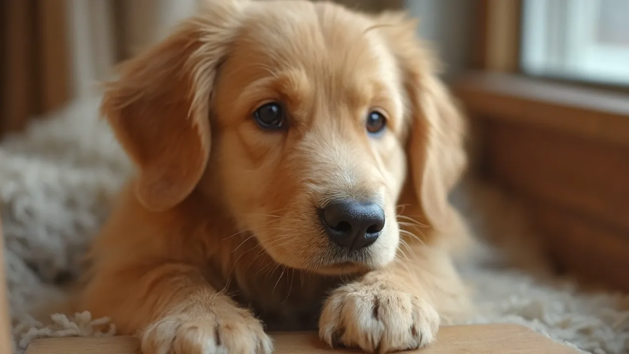 Golden Retriever before grooming