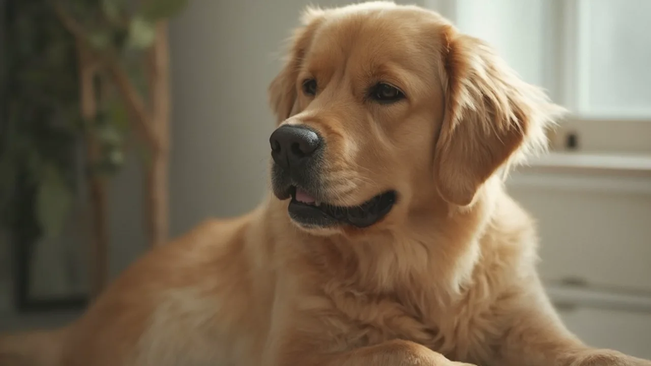 Golden Retriever before grooming