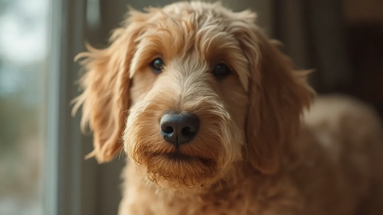 Goldendoodle before grooming