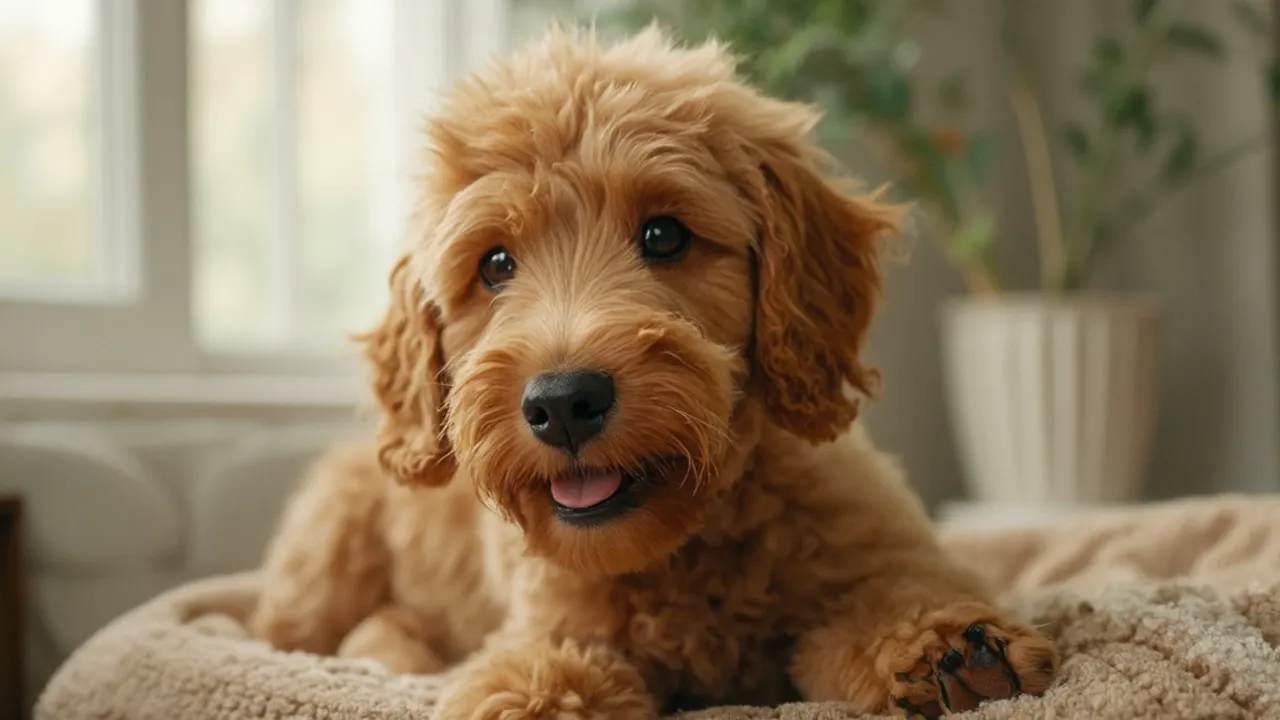 Goldendoodle before grooming