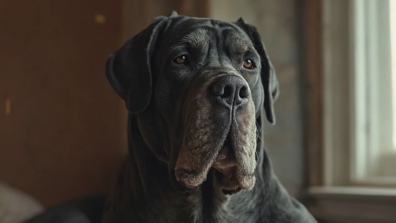 Great Dane before grooming
