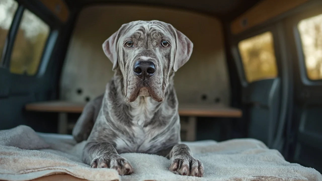 Great Dane after maintenance trim grooming