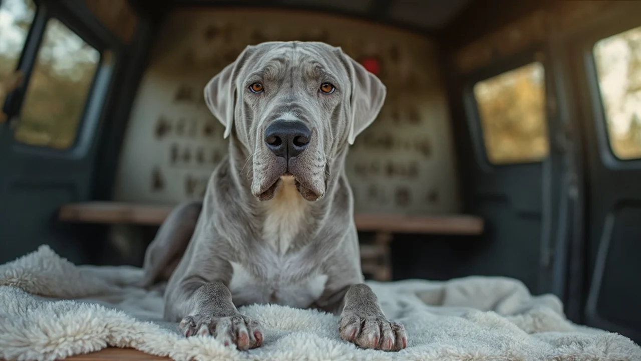 Great Dane before grooming
