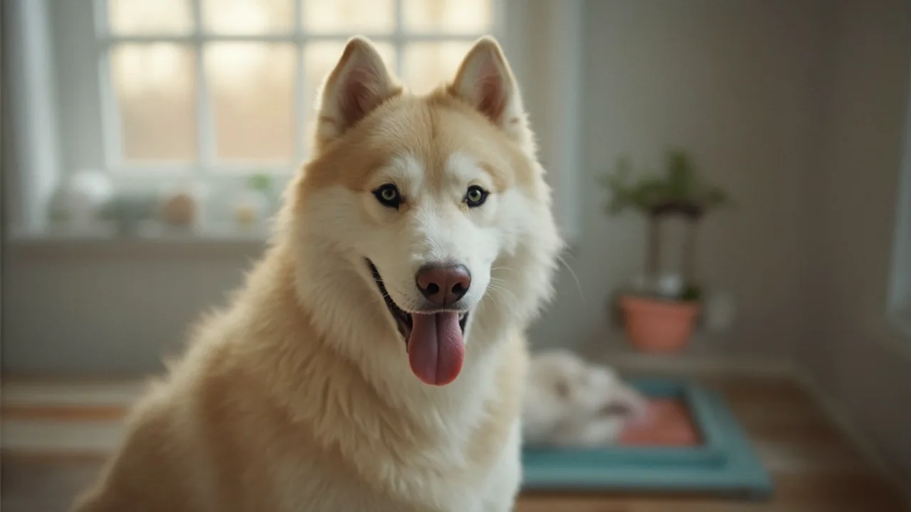 Siberian Husky before grooming