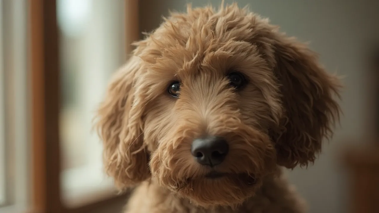 Labradoodle before grooming