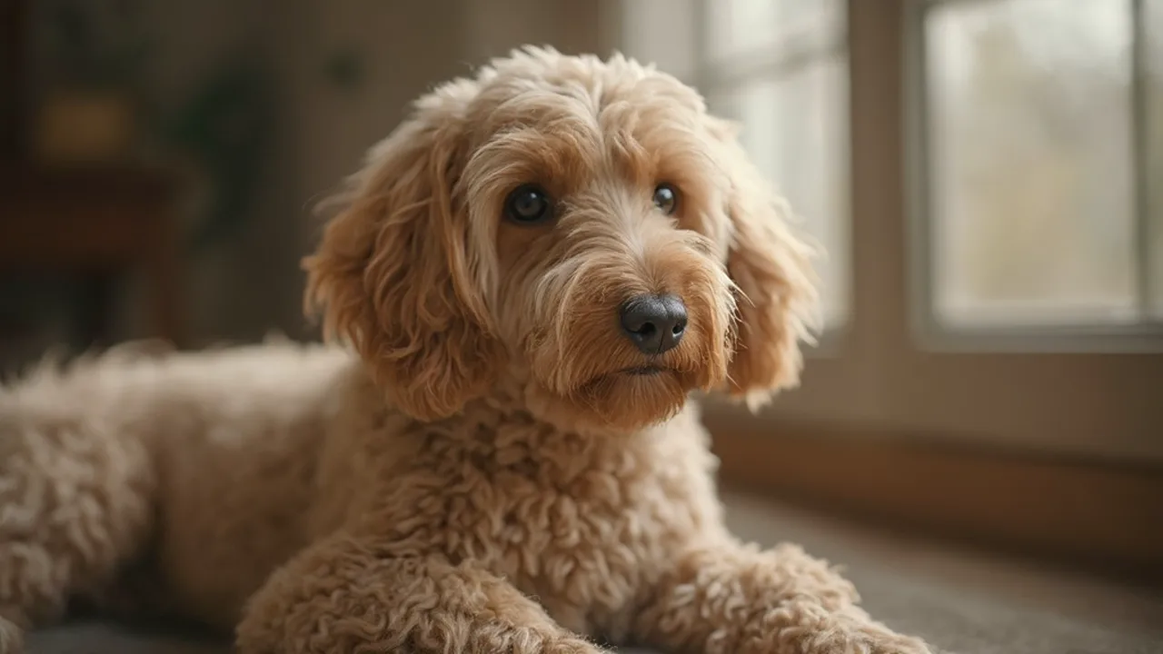 Labradoodle before grooming