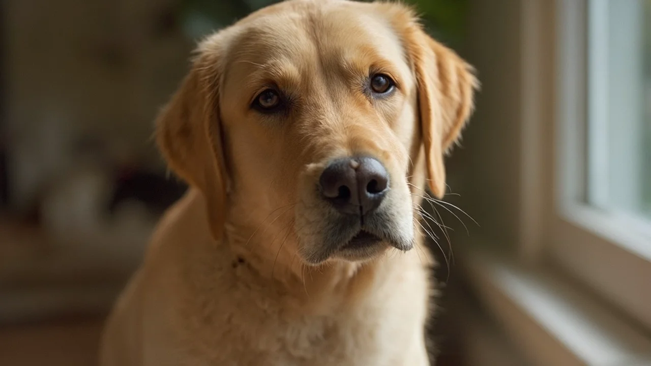 Labrador Retriever before grooming