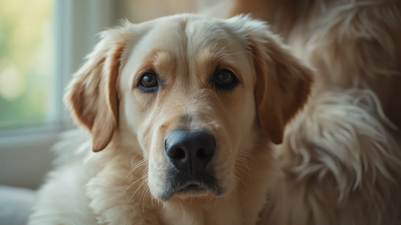Labrador Retriever after maintenance trim grooming