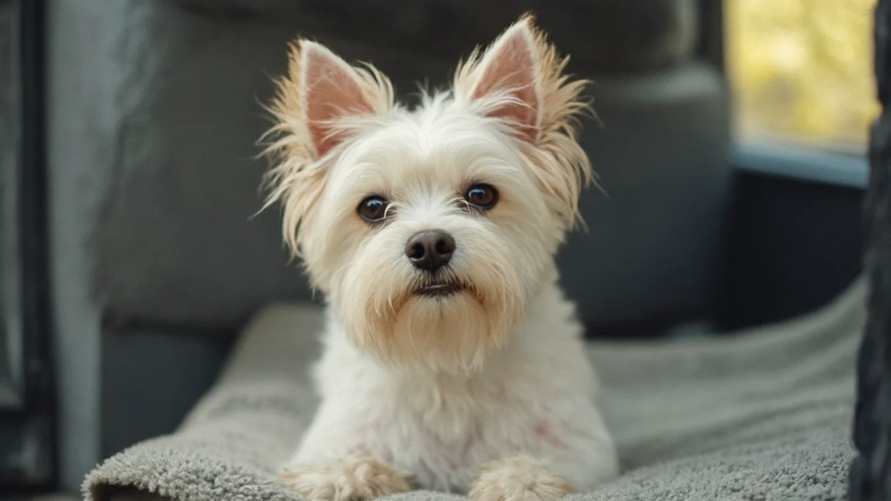 Maltese before grooming