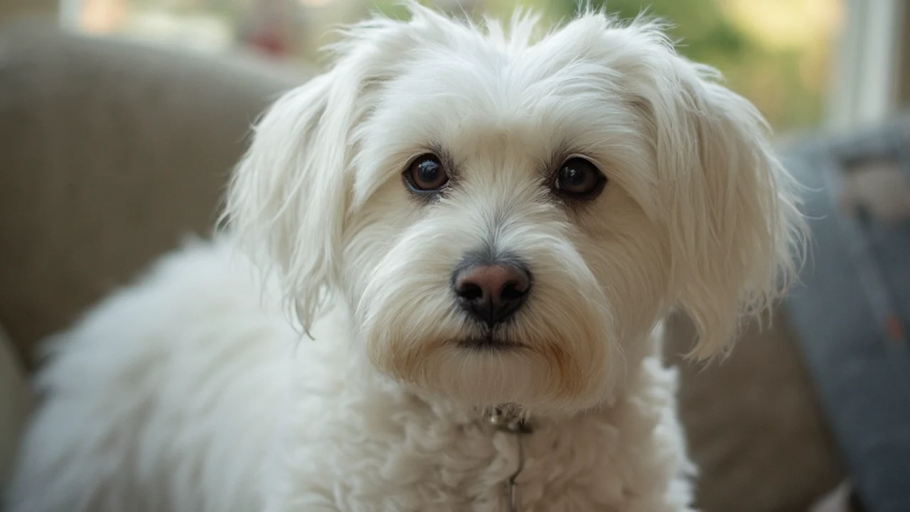 Maltese after maintenance trim grooming