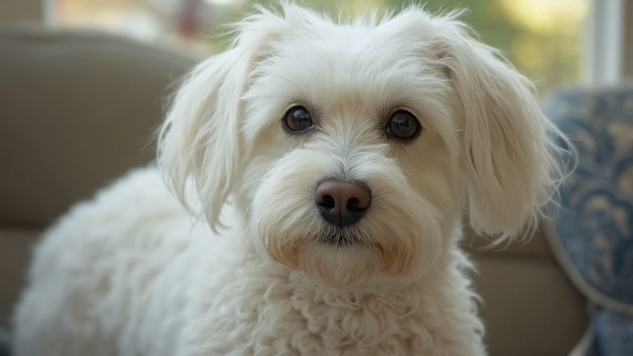 Maltese before grooming