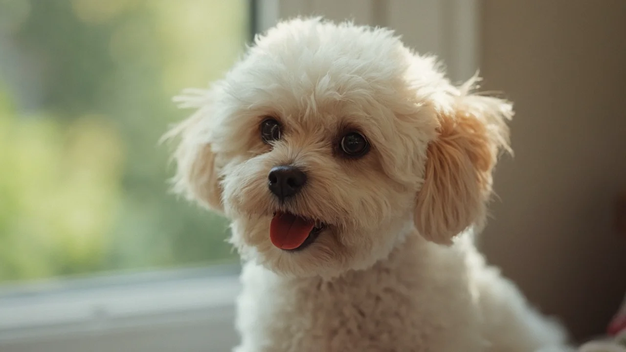 Maltipoo after grooming