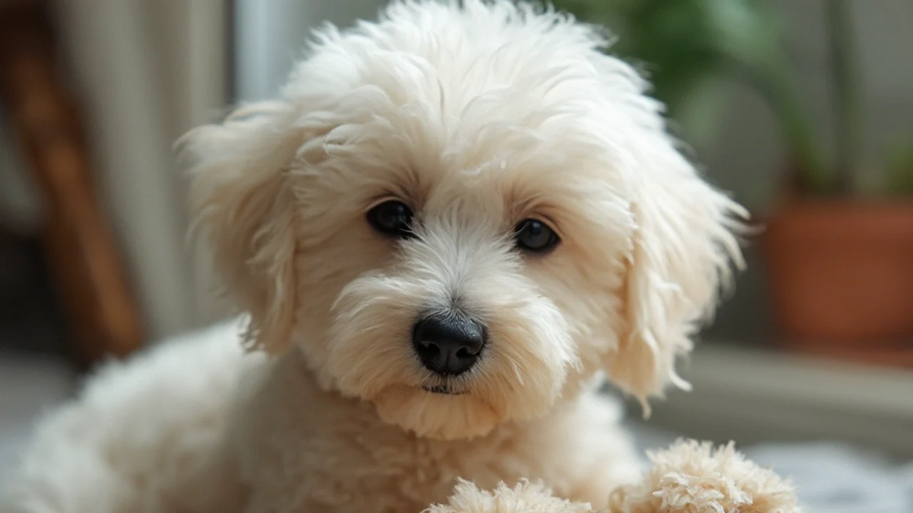 Maltipoo after maintenance trim grooming