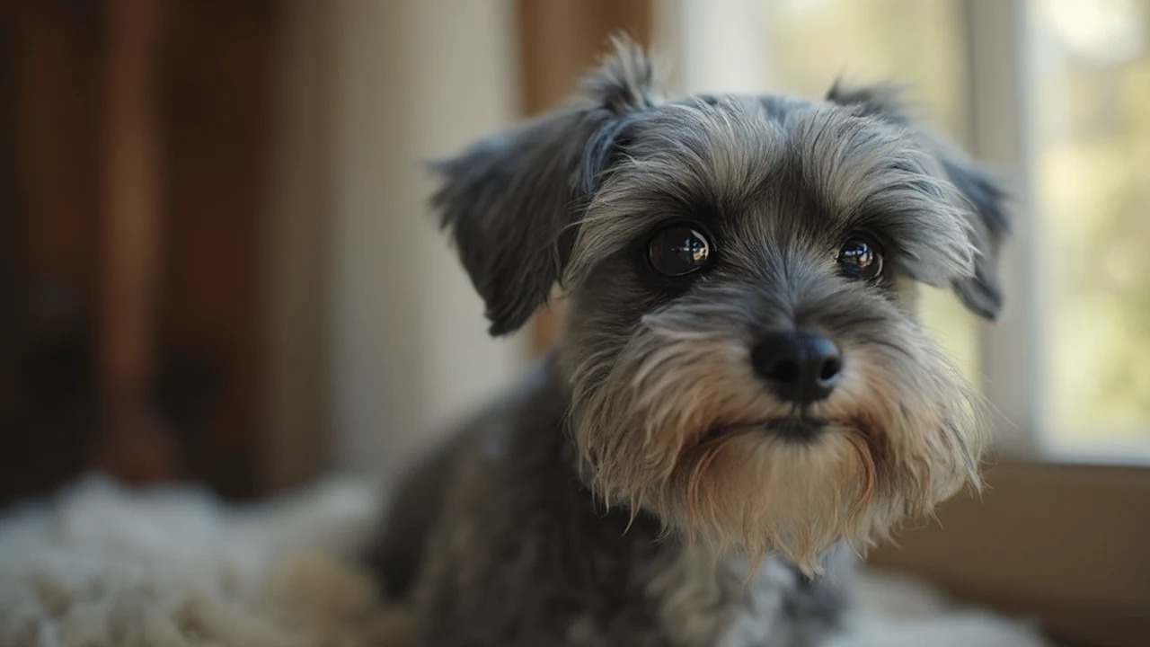 Miniature Schnauzer before grooming