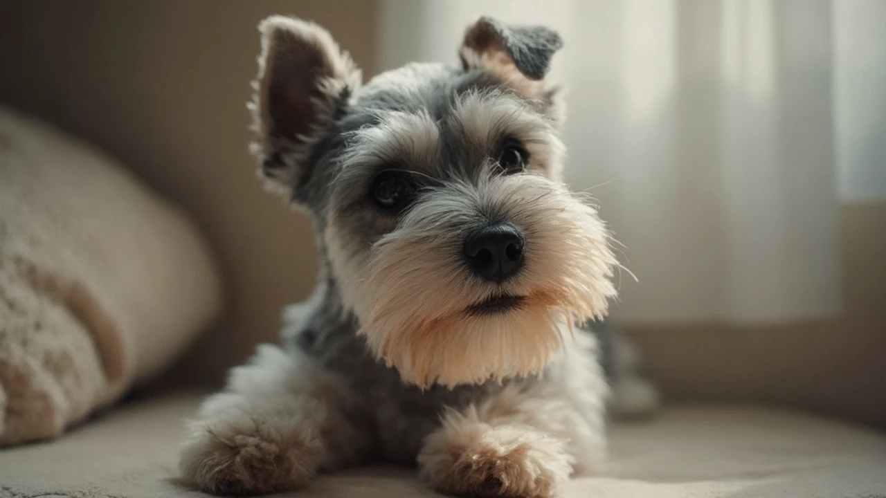 Miniature Schnauzer before grooming