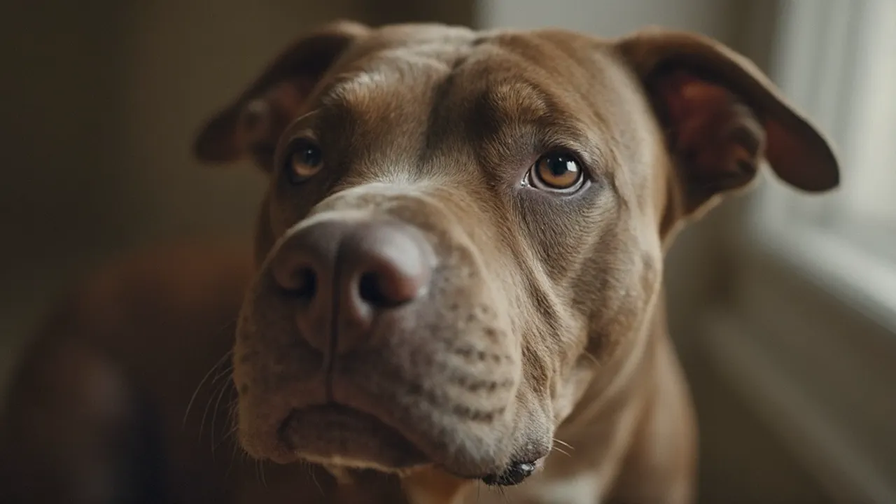 Pit Bull before grooming