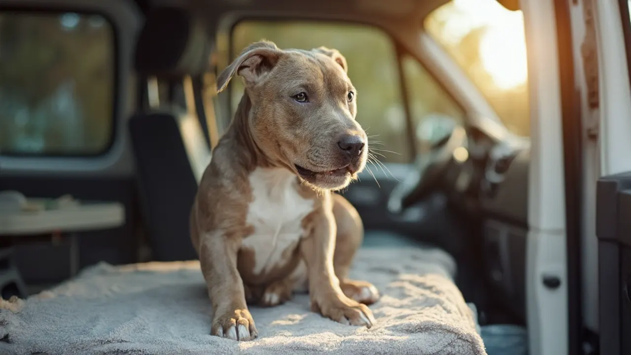 Pit Bull after grooming