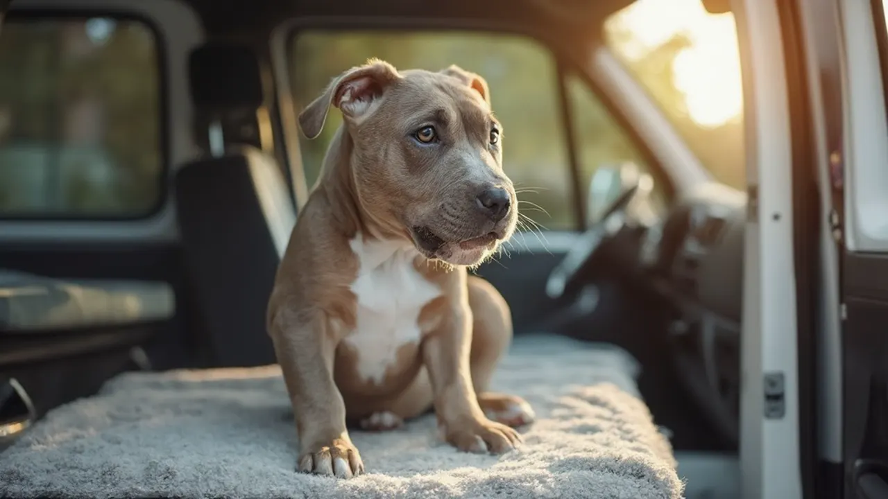 Pit Bull before grooming