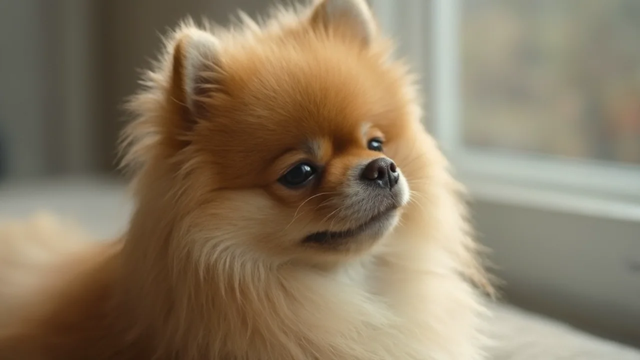 Pomeranian before grooming