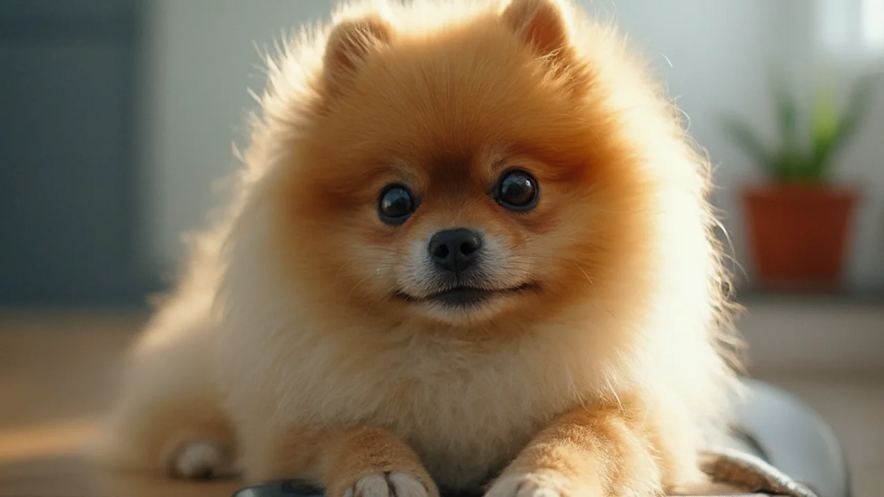 Pomeranian after grooming