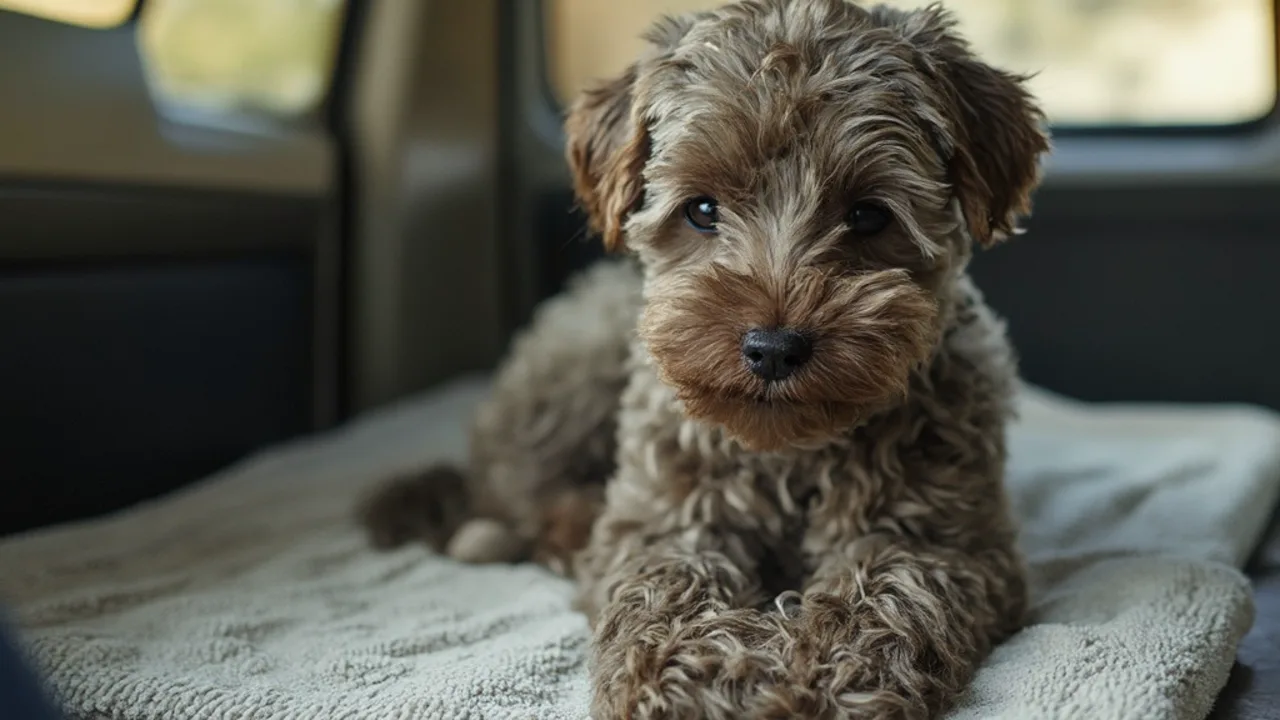 Portuguese Water Dog after maintenance trim grooming